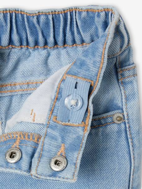 Jean Mom MorphologiK fille tour de hanches FIN bleu jean+double stone+stone 8 - vertbaudet enfant 