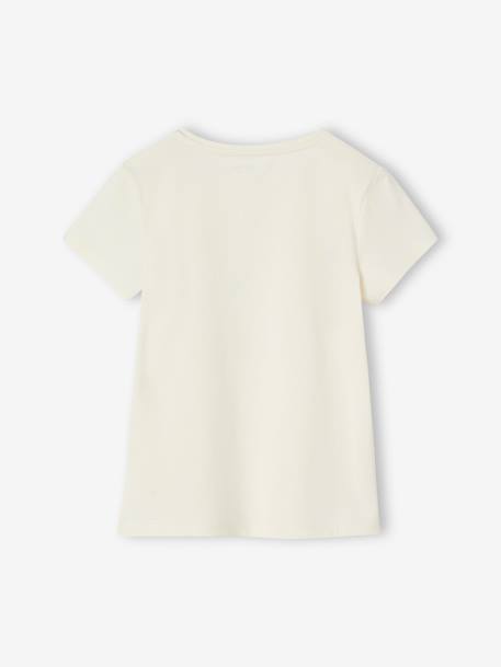 Tee-shirt Basics à motif fille manches courtes rouge+vanille+vert sapin 5 - vertbaudet enfant 