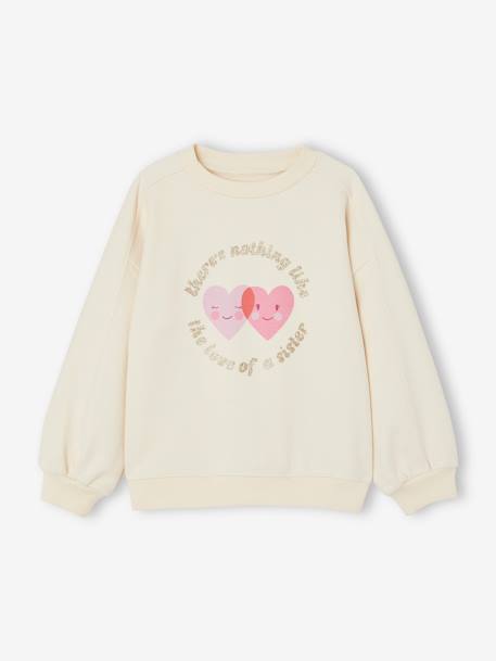 Sweat motif placé détails fantaisie fille  - vertbaudet enfant