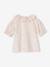 Blouse à collerette en gaze de coton fille corail+écru 4 - vertbaudet enfant 