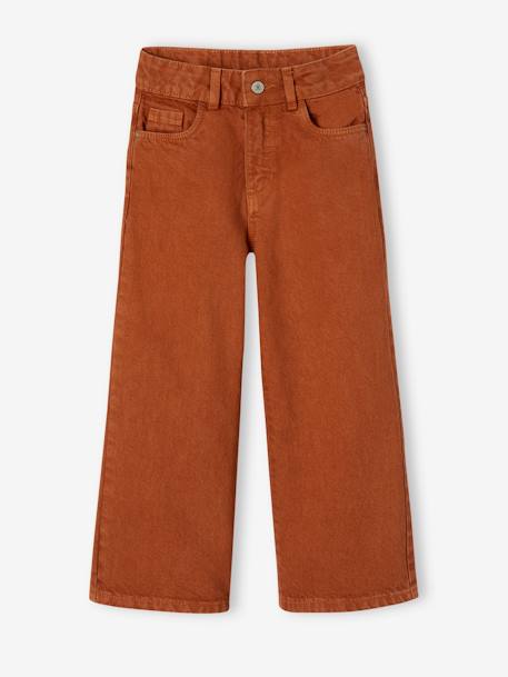 Pantalon large fille bois de rose+caramel+écru+rose bonbon 4 - vertbaudet enfant 