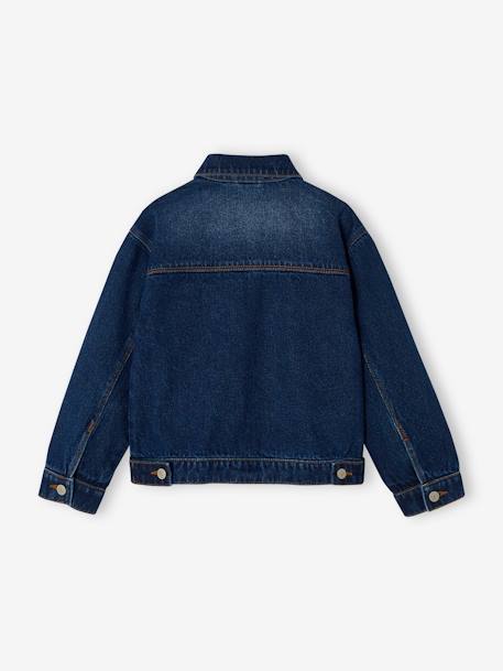 Veste en jean personnalisable fille bleu jean+stone 3 - vertbaudet enfant 