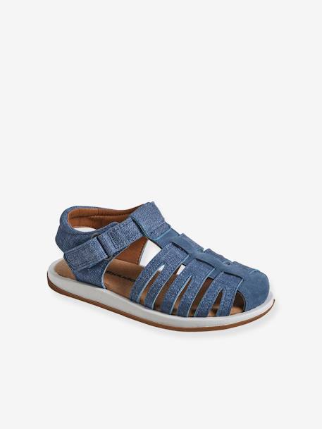 Sandales scratchées enfant collection maternelle bleu jean 1 - vertbaudet enfant 