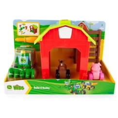 Jouet-Jeux d'imagination-Figurines, mini mondes, héros et animaux-Tracteur John Deere à construire - TOMY - LE PREMIER AGE - Garçon - Jaune - 910 G