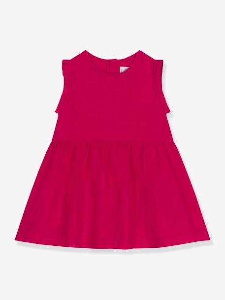 Robe sans manches en lin PETIT BATEAU rouge 1 - vertbaudet enfant 