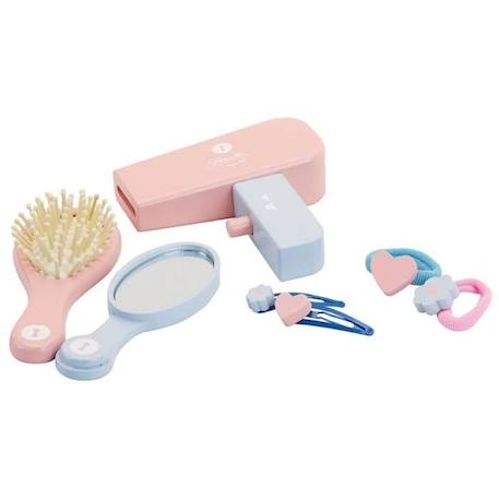 Set de coiffure pour poupée - PETITCOLLIN - Accessoires en bois - Rose - A partir de 3 ans ROSE 1 - vertbaudet enfant 