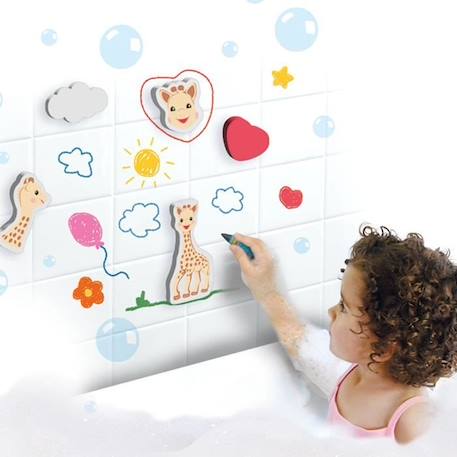 Sophie la girafe - Crayons de couleur pour le bain et formes BLANC 2 - vertbaudet enfant 