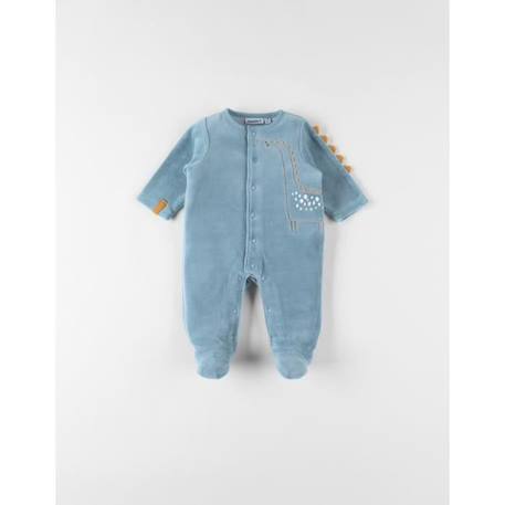 Bébé-Salopette, combinaison-Pyjama 1 pièce imprimé dino en velours