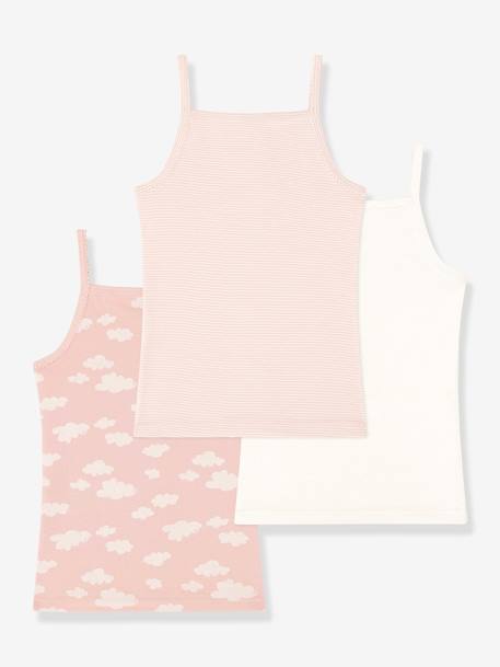 Lot 3 débardeurs PETIT BATEAU rose pâle 2 - vertbaudet enfant 