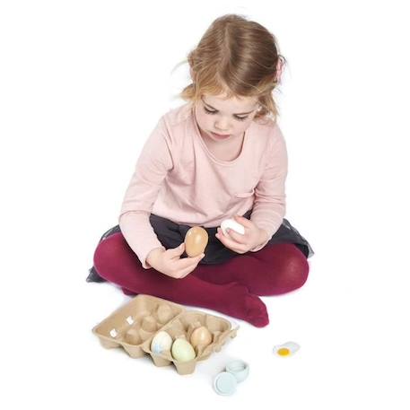 Oeufs en bois - Tender Leaf Toys - DAM - 3 ans - Mixte - jaune - Enfant JAUNE 2 - vertbaudet enfant 