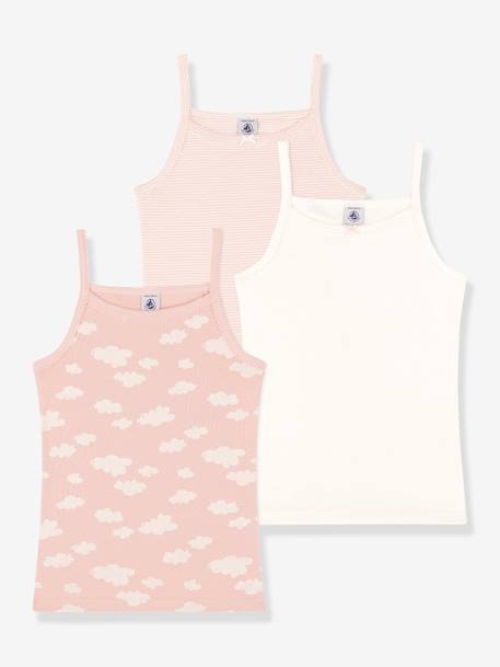 Fille-Sous-vêtement-T-shirt-Lot 3 débardeurs PETIT BATEAU