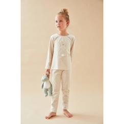 Pyjama 2 pièces imprimé lapin en velours chiné  - vertbaudet enfant