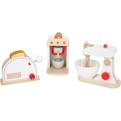 Small Foot appareils de cuisine junior bois blanc/rouge/naturel 8-pièces  - vertbaudet enfant