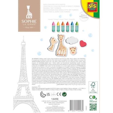 Sophie la girafe - Crayons de couleur pour le bain et formes BLANC 4 - vertbaudet enfant 