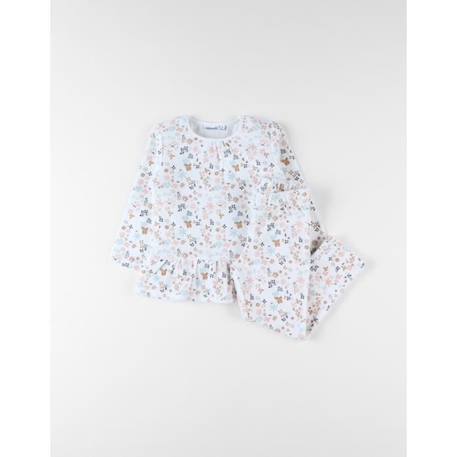 Fille-Pyjama, surpyjama-Pyjama 2 pièces en velours imprimé fleuri