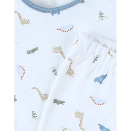 Pyjama 2 pièces imprimé dino en velours BLEU 3 - vertbaudet enfant 