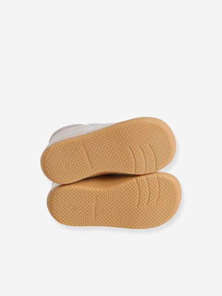 Bottillons lacés cuir souple bébé premiers pas beige irisé 5 - vertbaudet enfant 