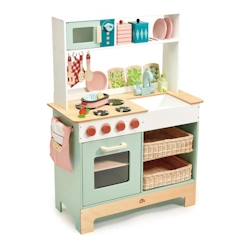 Jouet-Jeux d'imitation-Cuisines et dinette-Jouet de cuisine junior - Tender Leaf Toys - Set 2 pièces en bois vert menthe - Mixte - A partir de 3 ans