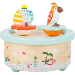 Linge de maison et décoration-Boîte à musique - SMALL FOOT - Perroquéléphant - Bleu - H6 x Ø12 cm - H5,5 x Ø4 cm