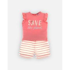 Set t-shirt + short en coton BIO  - vertbaudet enfant