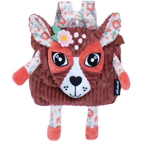 Fille-Accessoires-Sac-LES DEGLINGOS - Sac à Dos Velours Melimelos La Biche Enfant