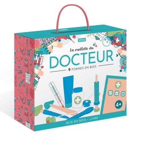 Mallette de docteur en bois - Sassi Junior - Le Docteur - Vert - Mixte - A partir de 3 ans VERT 1 - vertbaudet enfant 