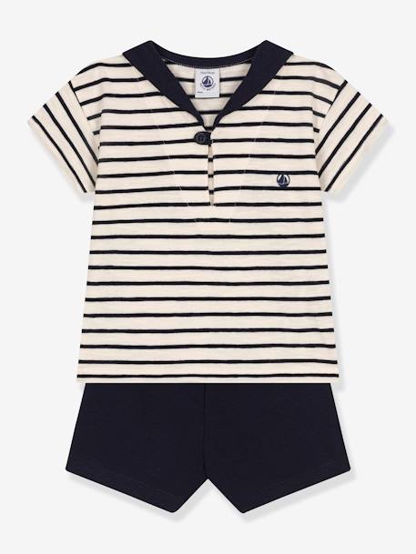 Ensemble 2 pièces PETIT BATEAU beige chiné 1 - vertbaudet enfant 