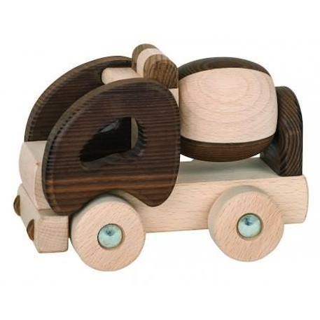 Camion Toupie en Bois Bicolore Goki Nature - Jouet en Bois pour Enfant de 2 ans - Marque GOKI BEIGE 1 - vertbaudet enfant 