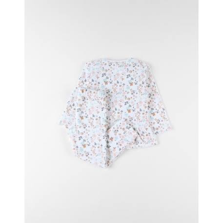 Pyjama 2 pièces en velours imprimé fleuri BLANC 2 - vertbaudet enfant 