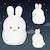 Veilleuse Lapin - ULYSSE - Grande - Silicone - 3 modes - 8 couleurs BLANC 4 - vertbaudet enfant 