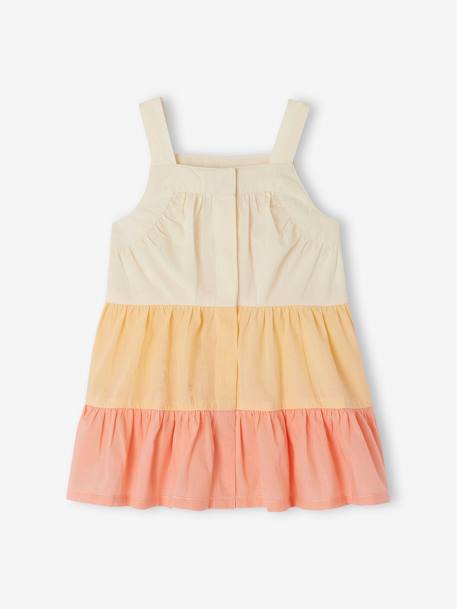 Robe à bretelles colorblock bébé pêche 2 - vertbaudet enfant 