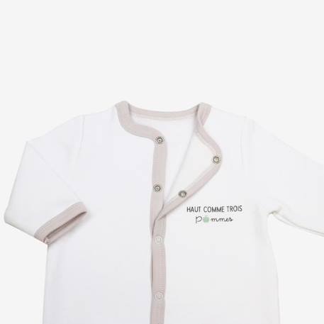 Pyjama bébé TROIS KILOS SEPT - Blanc - Molletonné et doux - Doublé peluche BLANC 4 - vertbaudet enfant 