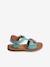 Sandales scratchées cuir enfant collection maternelle turquoise 2 - vertbaudet enfant 