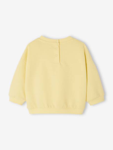 Sweat basics en molleton bébé blush+jaune pâle 8 - vertbaudet enfant 