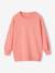 Sweat long grand motif au dos fille corail 1 - vertbaudet enfant 