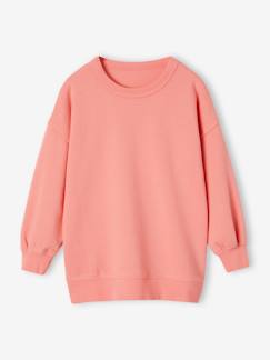 -Sweat long grand motif au dos fille