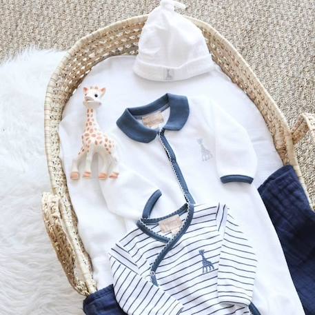Pyjama bébé - TROIS KILOS SEPT - Sophie la Girafe - Blanc BLANC 3 - vertbaudet enfant 