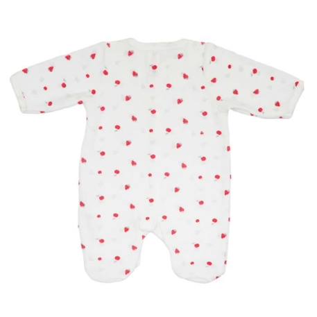 Pyjama naissance - TROIS KILOS SEPT - velours coton polyester - blanc BLANC 4 - vertbaudet enfant 