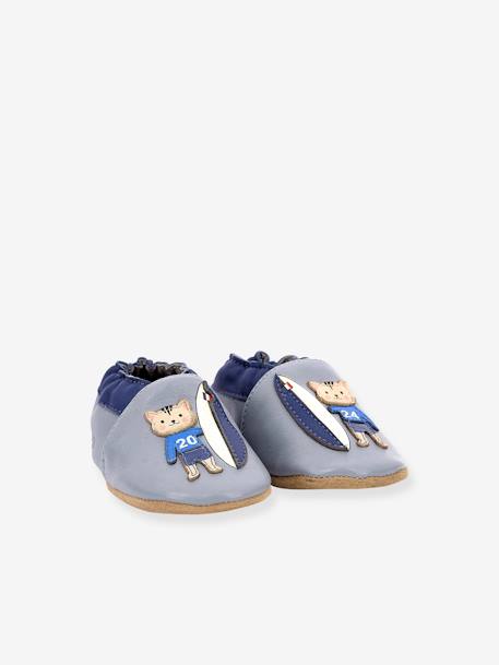 Chaussons cuir souple bébé Surfing Boy ROBEEZ© bleu 1 - vertbaudet enfant 