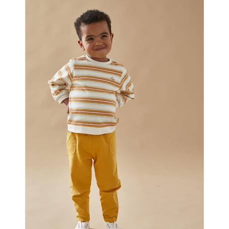 Set sweatshirt rayé + jogging JAUNE 1 - vertbaudet enfant 