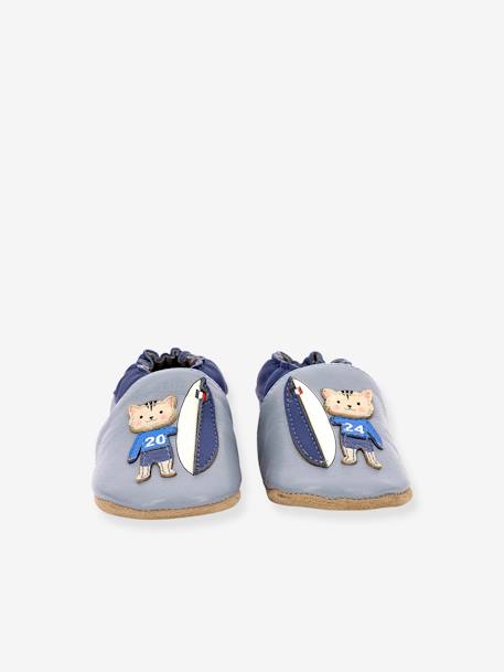 Chaussons cuir souple bébé Surfing Boy ROBEEZ© bleu 5 - vertbaudet enfant 