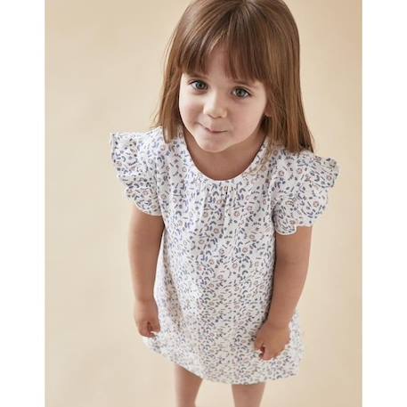 Robe de nuit imprimé fleuri en jersey BLEU 2 - vertbaudet enfant 