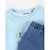 Set t-shirt + short denim en coton BIO BLEU 4 - vertbaudet enfant 