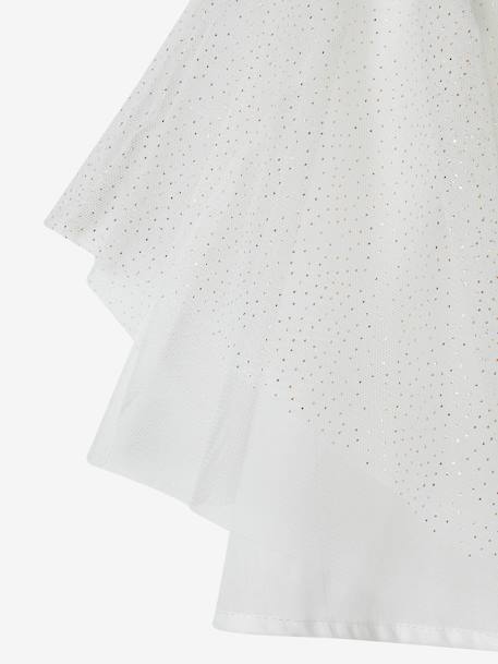 Robe cérémonie en tulle à paillettes fille manches papillon écru 6 - vertbaudet enfant 