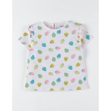 Fille-T-shirt manches courtes imprimé fraises