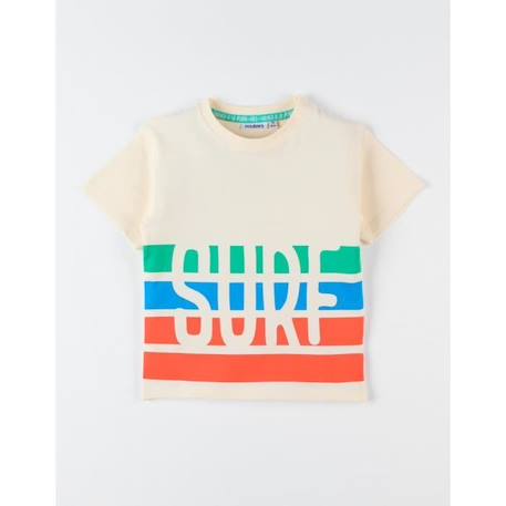 T-shirt imprimé 'surf' manches courtes, multicolore BLEU 2 - vertbaudet enfant 