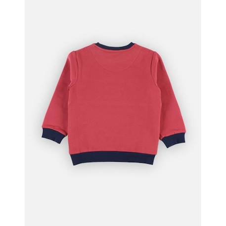 Sweat molleton graté ROUGE 4 - vertbaudet enfant 