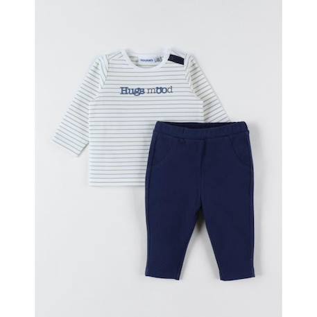 Set t-shirt rayé + pantalon denim BLEU 3 - vertbaudet enfant 