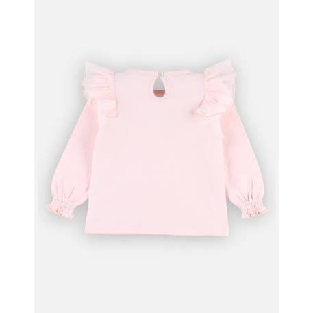 Blouse maille manches longues à volants ROSE 2 - vertbaudet enfant 