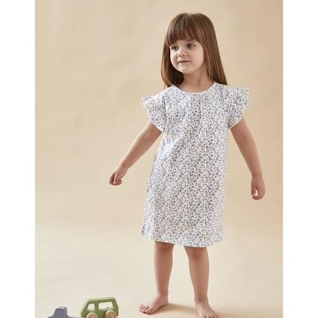 Fille-Pyjama, surpyjama-Robe de nuit imprimé fleuri en jersey